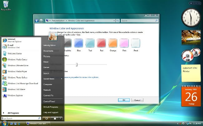 Windows Vista con Aero attivo