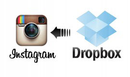 Foto su Instagram da un computer che utilizza Dropbox