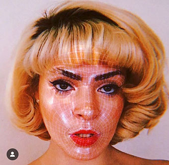 maschera per le storie di Instagram