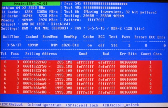 Verifica della RAM con l'utilità MemTest86