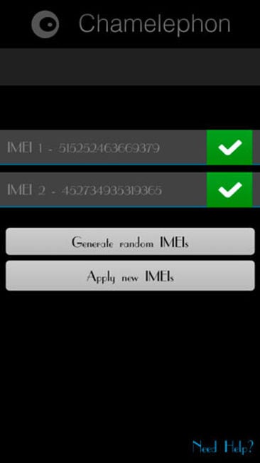 Chamelephon - programma per cambiare l'IMEI su Android