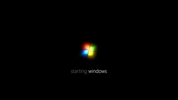Schermata di avvio tipica su Windows 7