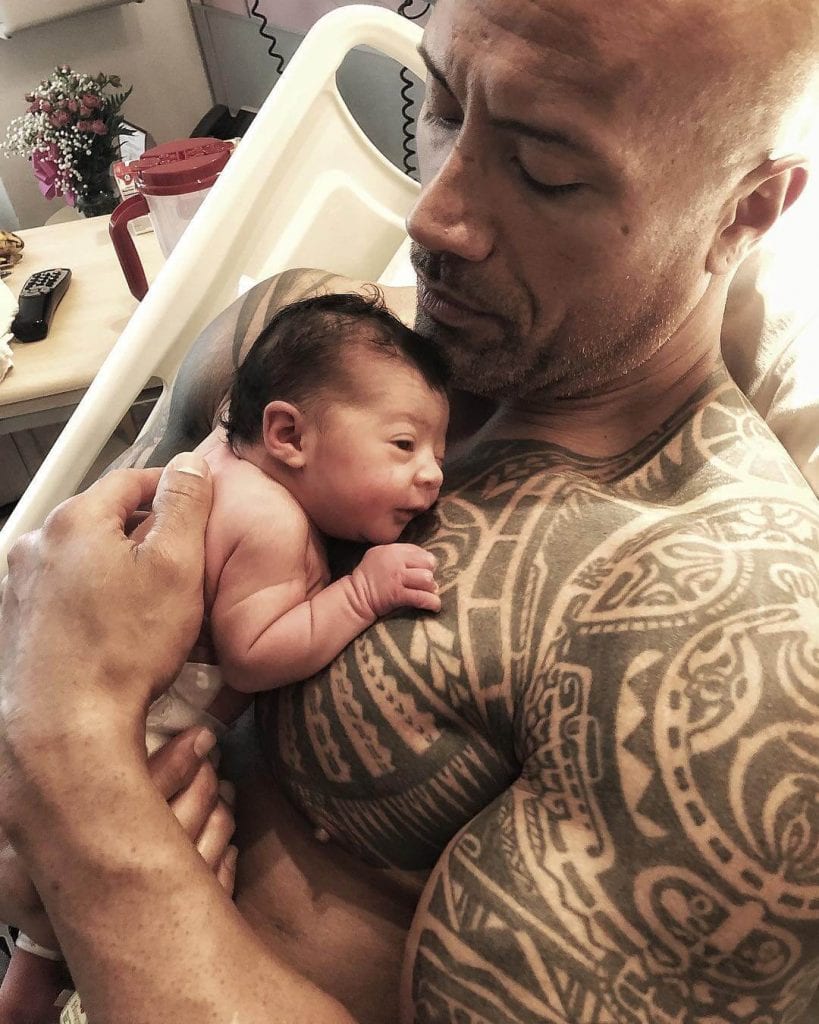 Dwayne Rock Johnson con la figlia Tiana Instagram