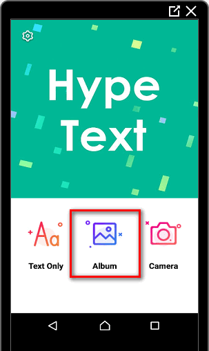 Funzione album in HypeText per Instagram